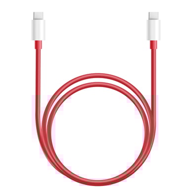 Câble USB-C vers USB-C Charge Rapide SuperVOOC 12A 1m Officiel Rouge