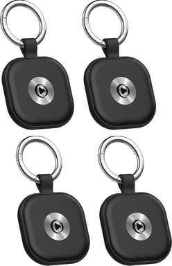 Pack de 4 Smart Trackers d'objet iOS Bluetooth® Track&Find Format porte-clés Noir Force Play