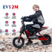 EVERCROSS TECH Moto Eléctrica para Niños 3-12 Años 300W 25KM/H 3 Niveles de Velocidad 12' Neumáticos Ideal Regalo Rojo