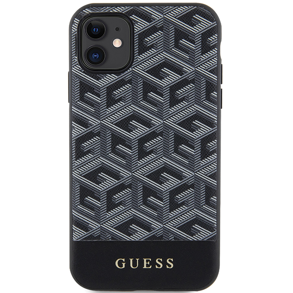 Coque telephone bumper telephone Guess GUHMN61HGCFSEK Coque rigide pour iPhone 11 / XR 61 à rayures - vue 2