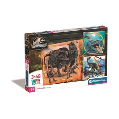 CLEMENTONI puzzle 3x48 piezas - Jurassic World