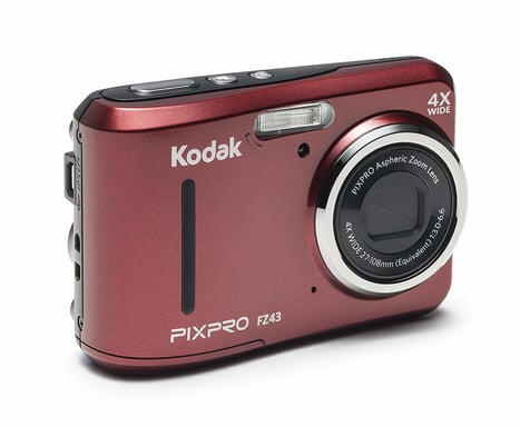 Kodak FZ43-RD compact camera 1/2.3'' Appareil-photo compact 16,15 MP CCD (dispositif à transfert de charge) 4608 x 3456 pixels Rouge