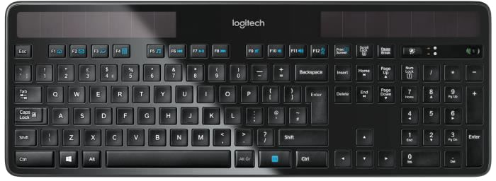 LOGITECH - Clavier sans fil solaire K750 - AZERTY - Noir