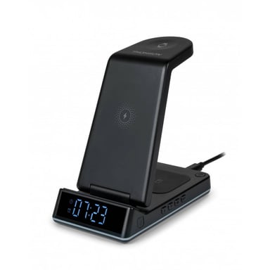 Station de Charge 4 en 1 et Réveil Personnalisable Android Noir