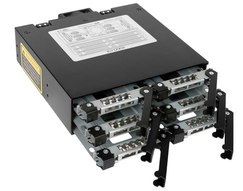 Icy Dock MB996SP-6SB unidad de disco multiple 0 TB Negro