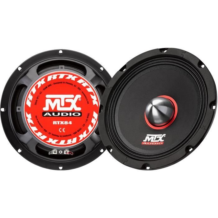 MTX AUDIO Enceinte auto MTX grave médium RTX84 Ø20cm Bobine 51mm RMS Peak 4Ω 97 7dB2V1m vendu à la pièce