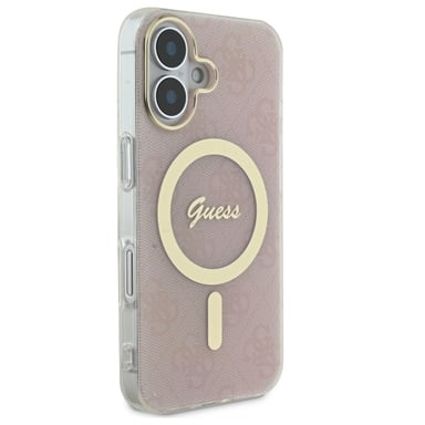 Étui Guess pour iPhone 16 6.1'' rose étui rigide IML 4G MagSafe