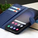 Étui Portefeuille pour Galaxy S23 avec Fonction Support et Languette Magnétique Bleu nuit