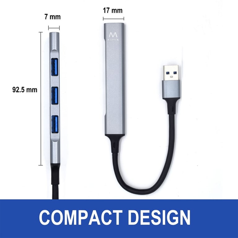 Ewent EW1144 hub & concentrateur USB 3.2 Gen 1 3.1 Gen 1 Type A 5000 Mbit/ Neuf - vue 4