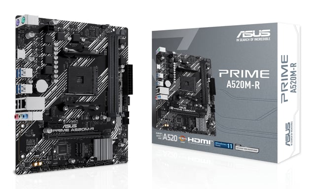 ASUS PRIME A520M-R AMD A520 Emplacement AM4 micro ATX