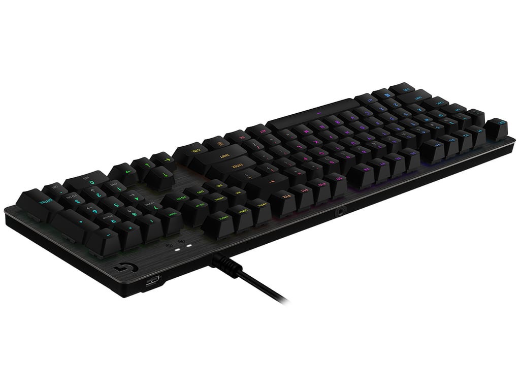 Logitech G G513 CARBON LIGHTSYNC RGB Mechanical Gaming Keyboard, GX Brown teclado USB AZERTY Francés Carbono