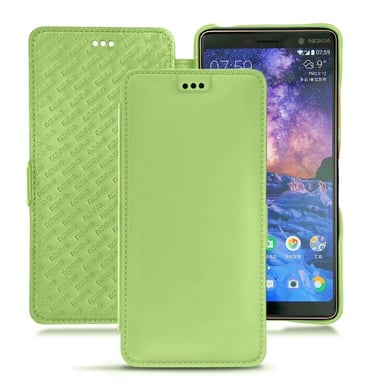 Housse cuir Nokia 7 Plus -  - Vert - Simili cuir