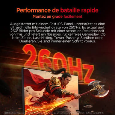 Ecran PC Gamer - 24 - FHD - 240Hz - Dalle Fast IPS - 1ms - G24H3D