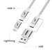 Câble 4 en 1 USB-C + Lightning Compatible Apple CarPlay Android Auto Gris