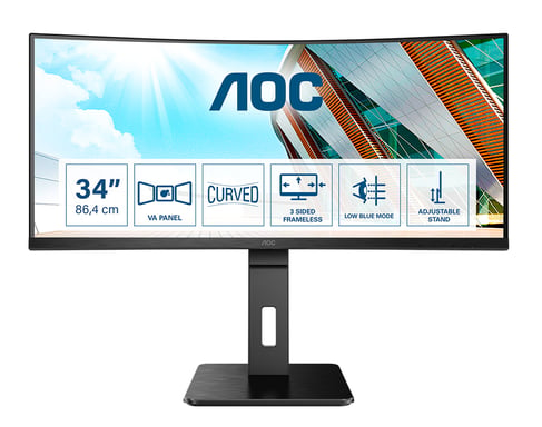 AOC P2 CU34P2A LED display 86,4 cm (34'') 3440 x 1440 pixels Quad HD Noir