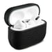 Accezz Coque en cuir véritable pour  Apple AirPods Pro 2 - Noir