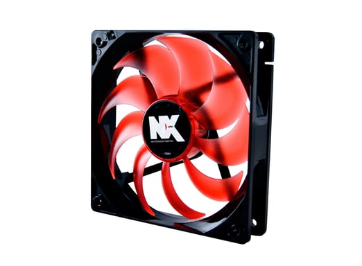 NOX NX120 sistema de refrigeración para ordenador Carcasa del ordenador Ventilador 12 cm Negro, Rojo