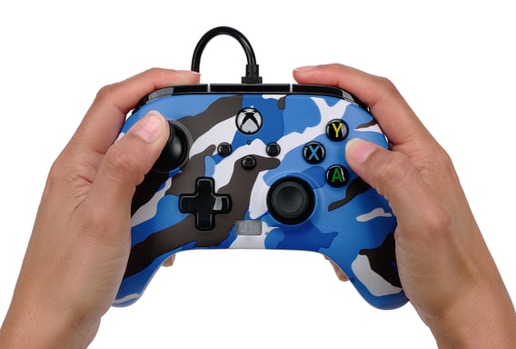 PowerA 1525941-01 mando y volante Azul, Camuflaje USB Gamepad Analógico/Digital Xbox One, Xbox Series S, Xbox Series X