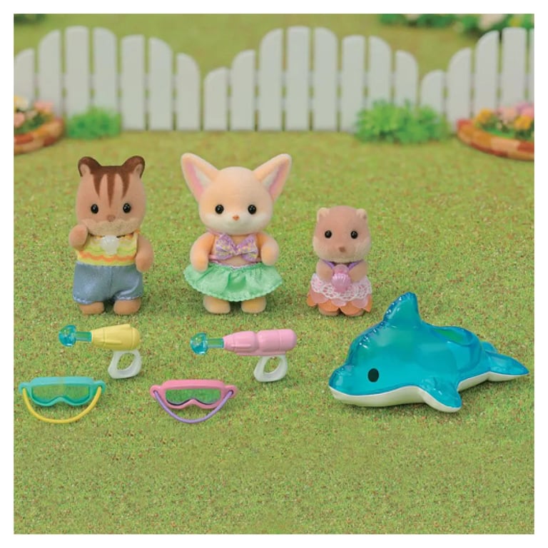 5749 - Le trio des bébés a la piscine - Neuf