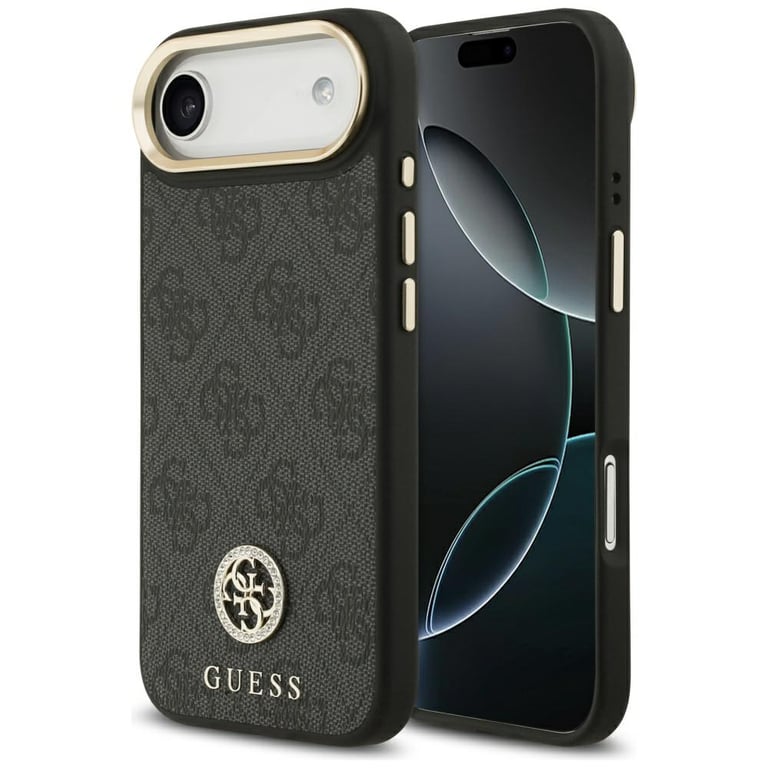 Funda Guess 4G Strass Logo MagSafe para iPhone Air, negro - Nuevo