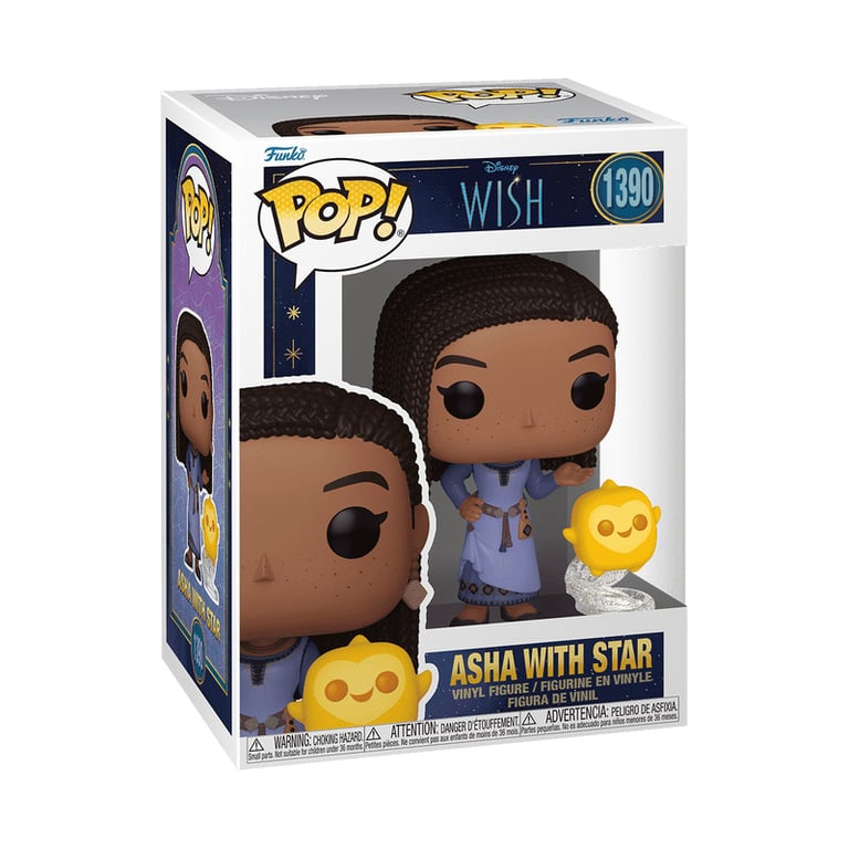 Figurine Funko Pop! Disney: Wish Asha with Star et Adulte - vue 2