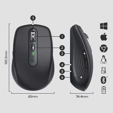 Logitech MX Anywhere 3 - Nero