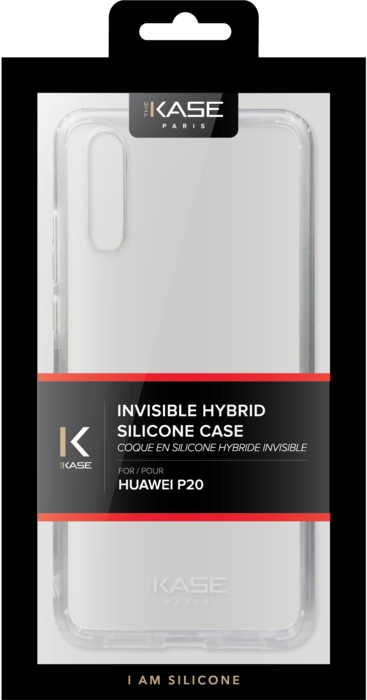 Coque hybride invisible pour Huawei P20, Transparent