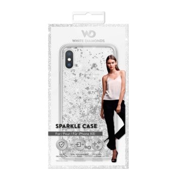 White Diamonds Sparkle coque de protection pour téléphones portables Housse Argent Apple iPhone XR