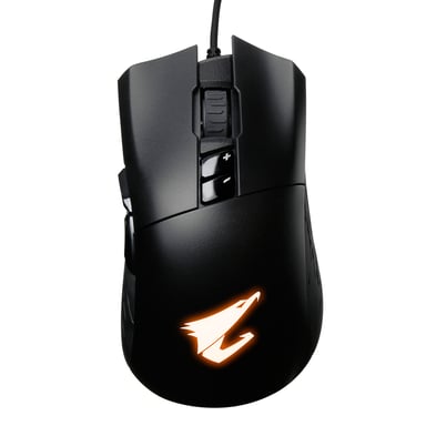 GIGABYTE AORUS M3 Ratón óptico para juegos - USB - Negro mate - Cable - 6400 dpi - Ruedas con freno - Sólo para diestros