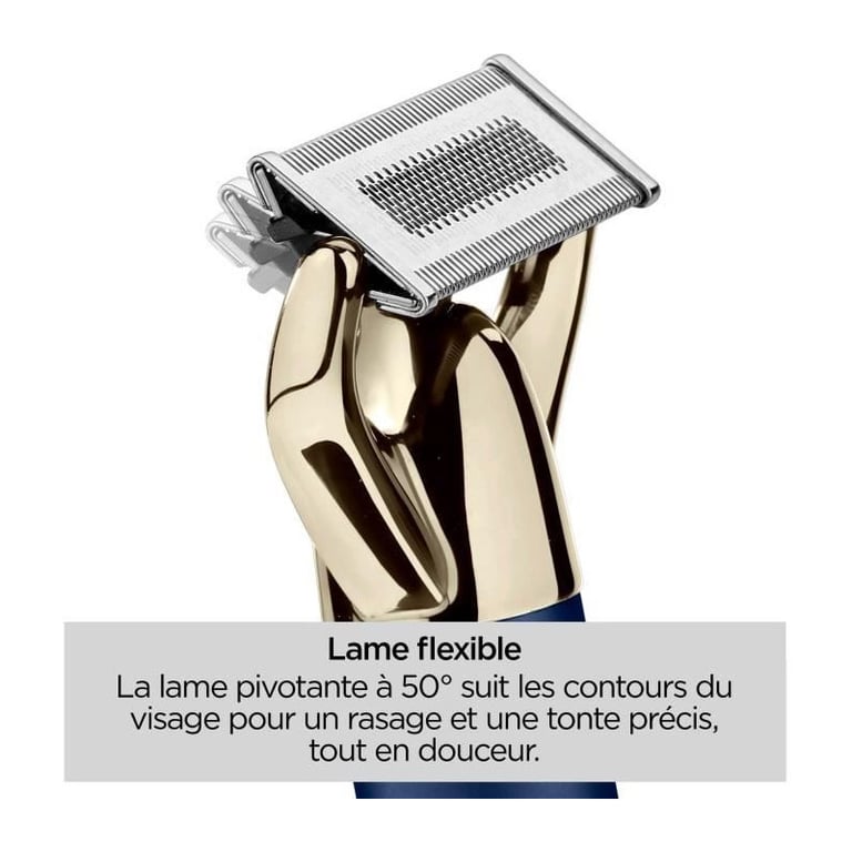 Tondeuse à barbe et rasoir BABYLISS X Blade Super X Metal Sans fil Autonomie 45 min 4 sabots Edition or & - vue 6