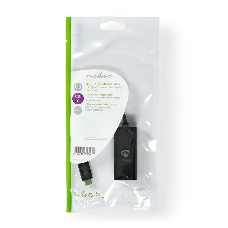 Nedis Adaptateur USB C / Mini DisplayPort - vue 3