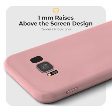 Moozy Minimalist Series Coque en silicone pour Samsung S8, Rose Beige – Finition mate fine et souple en TPU