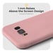 Moozy Minimalist Series Coque en silicone pour Samsung S8, Rose Beige – Finition mate fine et souple en TPU