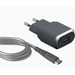 Caricabatterie intelligente da 3A IC per la casa + cavo USB A/USB C rinforzato con garanzia a vita Grey Force Power