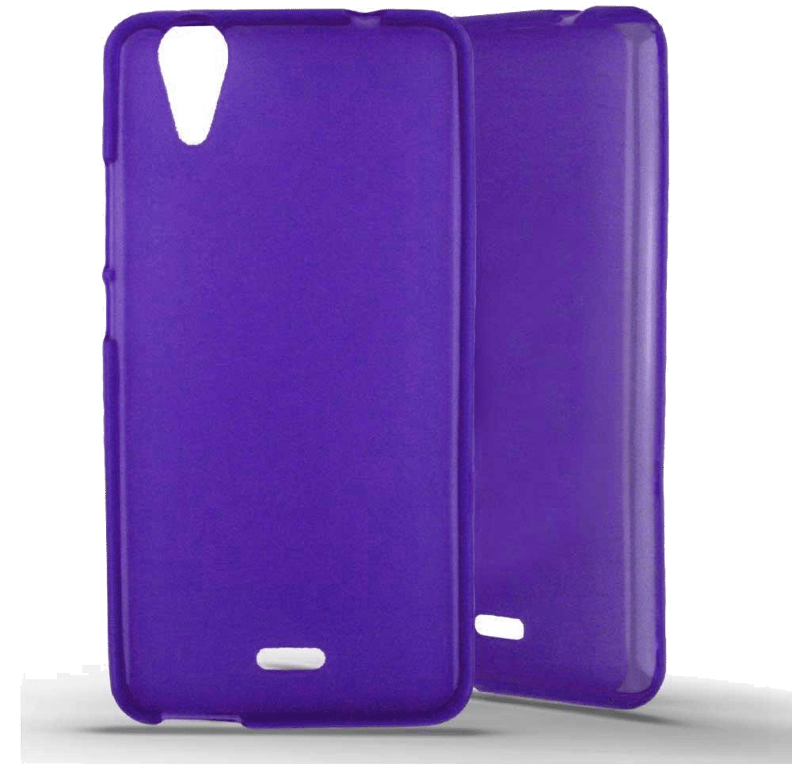 Coque silicone unie compatible Givré Violet Wiko Rainbow Jam 4G