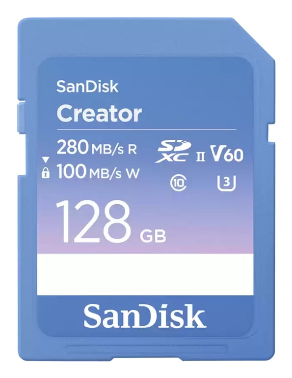 SanDisk Creator 128 Go SDXC UHS-II Classe 10 - Neuf