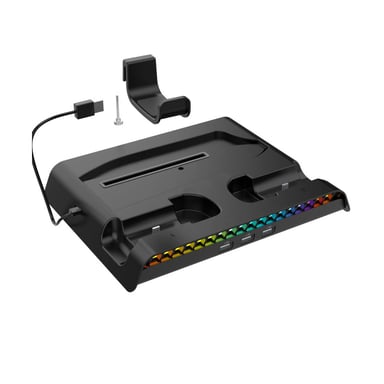 Station de Charge RGB Multifonction pour PS5 Slim avec Refroidissement Noir