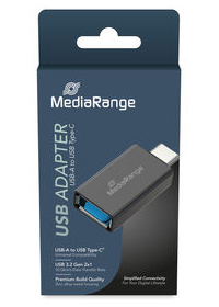MediaRange MRCS216 changeur de genre de câble USB Type-A USB Type-C Noir