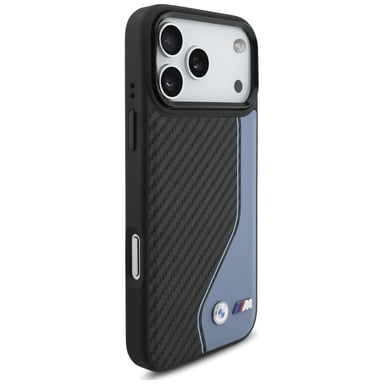 Custodia BMW M Carbon Logo MagSafe per iPhone 17 Pro Max blu