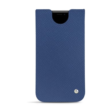 Pochette cuir Apple iPhone 11 Pro Max -  - Bleu - Cuir saffiano