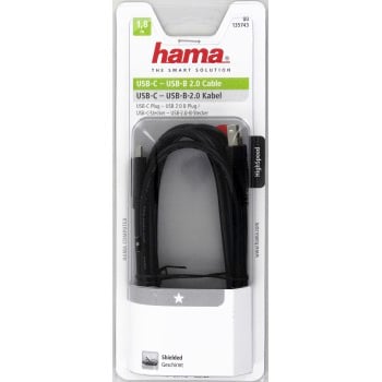 Cavo USB-C, USB 2.0, c . maschio USB-C - c . maschio USB-B, 480 Mbit/s, 1, 80m