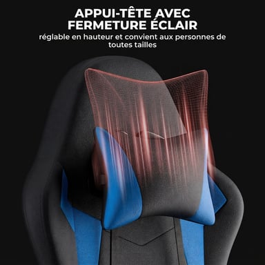 Sedia Gaming Ergonomica Roline Poltrona Gamer Adulti Nera e Blu