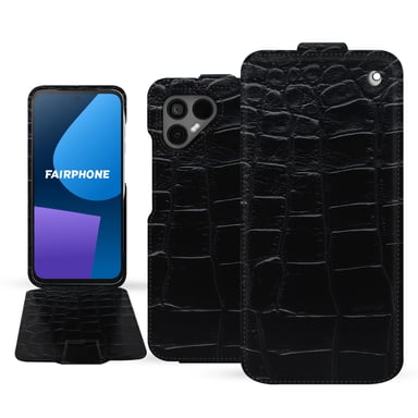Housse cuir Fairphone 5 -  - Noir - Cuir Abaca