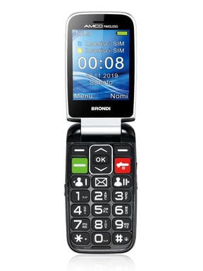 Brondi Amico Favoloso 7,11 cm (2.8'') Noir Téléphone d'entrée de gamme