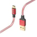 Cable de carga/datos reflectante, USB Tipo-C - USB-A, 1,5 m, rojo