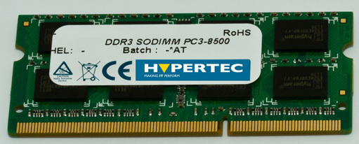 Hypertec 8GB PC3-10600 módulo de memoria 1 x 8 GB DDR3
