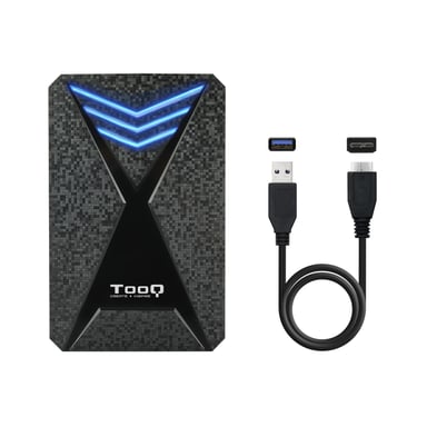 TooQ TQE-2550BL caja para disco duro externo Carcasa de disco duro/SSD Negro 2.5''