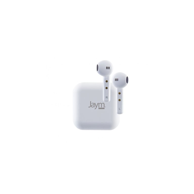 Jaym - Ecouteurs sans-fil Premium - True Wireless Bluetooth 5.0 avec  boitier de recharge compatible iPhone & Android - Blanc - Jaym
