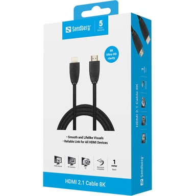 Sandberg HDMI 2.1 Cable 8K, 1m