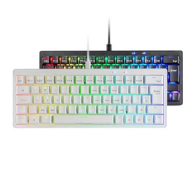 Mars Gaming MKMINIPRO, Teclado Mecánico Ultra-Compacto 60%, Switches Mecánicos Hot-Swappable, Iluminación RGB Chroma, Teclado Gaming Antighosting, Mul